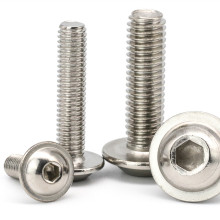 ISO7380 Stainless Steel 304 M3 M4 M5 M6 M8 Pan Mushroom Hex Flange Socket Head Bolt with Washer Attached
